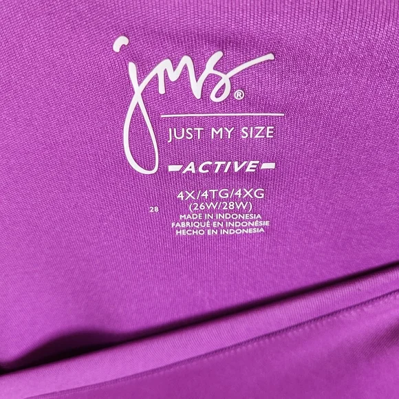 Just My Size 4X Active Long Sleeve Shirt Protects from UV Rays - Picture 4 of 4